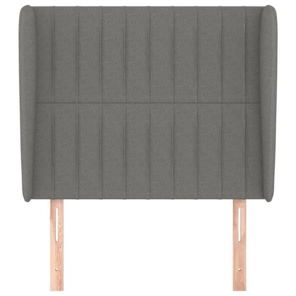 Maison Exclusive - Päätylevy korvilla Tummanharmaa 93x23x118/128 cm Kangas mörkgrå