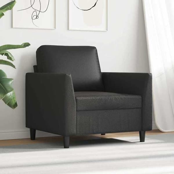Maison Exclusive - Musta Tuoli 60 cm Keinonahkaa