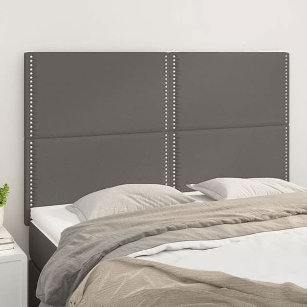 Maison Exclusive - Hovedgærde Grå 144x5x118/128 cm Simil læder Grå