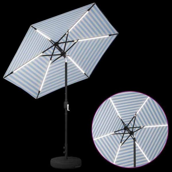 Maison Exclusive - Haveparasol med LED-lys og base 230 x 230 cm