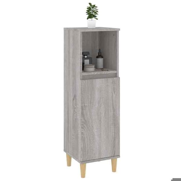 Maison Exclusive - Badeværelsesskab sonoma grå 30x30x100 cm