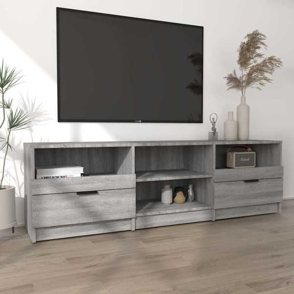 Maison Exclusive - TV-möbel Sonoma grå 150x33,5x45 cm Ingenjörsträ Sonoma grå