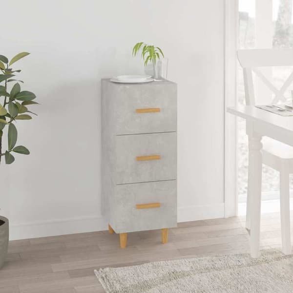 Maison Exclusive - Buffet Grå beton 34,5x34x90 cm Ingeniørtræ