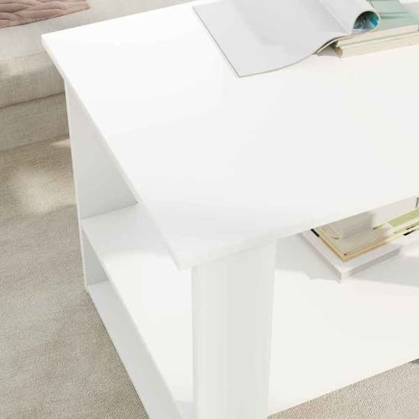 Maison Exclusive - Låg bord Vit 72 x 50 x 50 cm Ingenjörsträ