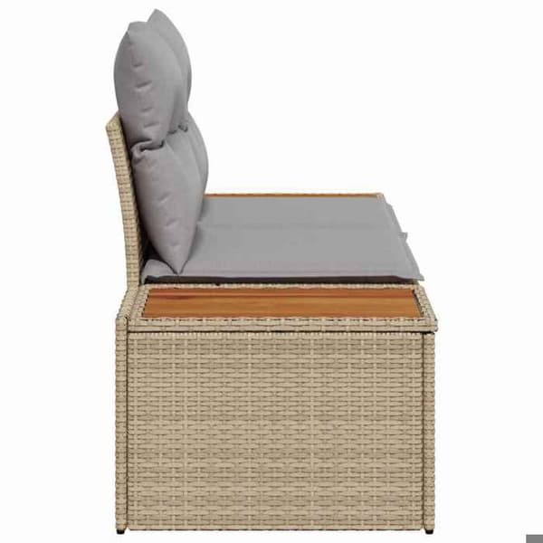 Maison Exclusive - Beige trädgårdssoffa 184 x 62 x 85cm polyrotin beige