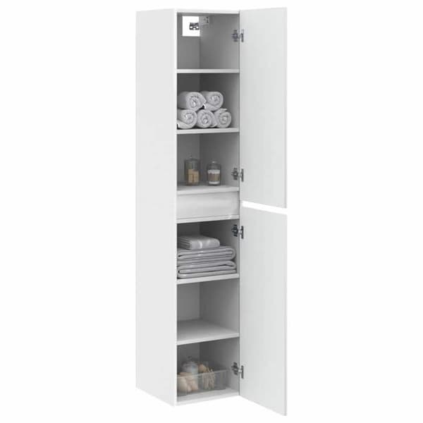 Maison Exclusive - Väggmonterad Badrumsskåp Vit 33 x 34,5 x 160 cm Vit