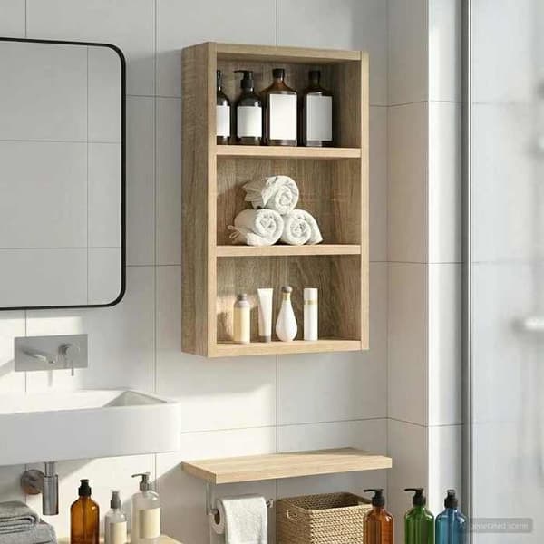 Maison Exclusive - Vægskab til badeværelse Eg Sonoma 30 x 10 x 50 cm