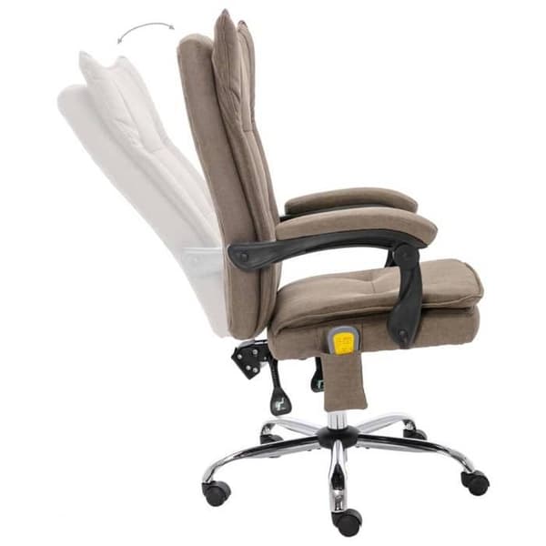 Maison Exclusive - Massagekontorsstol Taupe Tyg mol