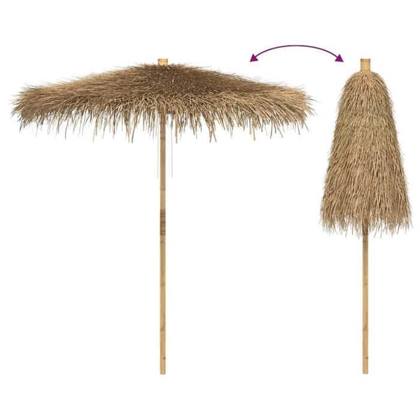 Puutarhaparasi - MAISON EXCLUSIVE - Tiki - 240 cm - Banaaninlehtikangas - Bambupylväs
