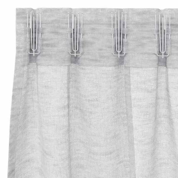 Maison Exclusive - Gardin i Voile 2 st Ljusgrå 245 x 140 cm Polyester