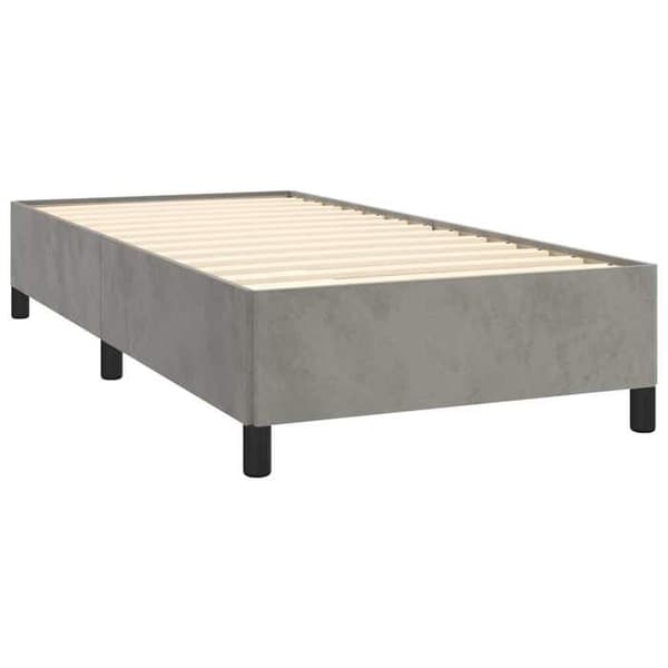 Maison Exclusive - Sengebund uden madras lys grå 90x190 cm velour