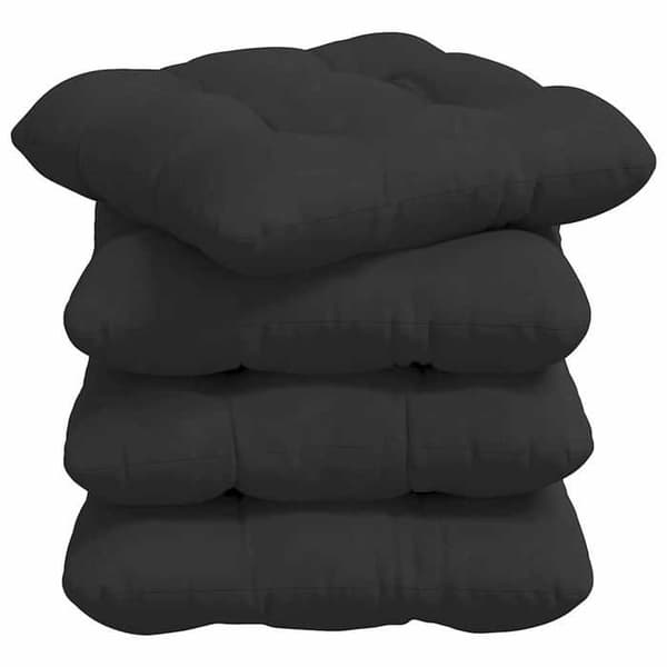 Sittkudde - EXKLUSIV HEM - 4-pack - Mikrofiber - 40 x 40 cm - Svart Svart