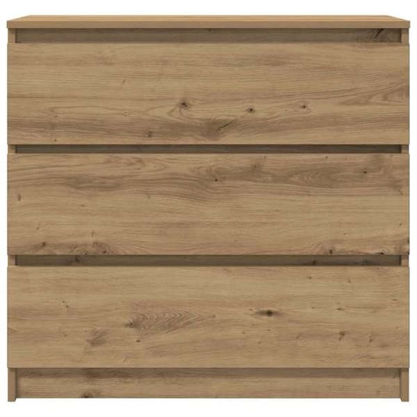 Maison Exclusive - Buffé i ek, hantverk 80x35x76 cm, ingenjörsträ.