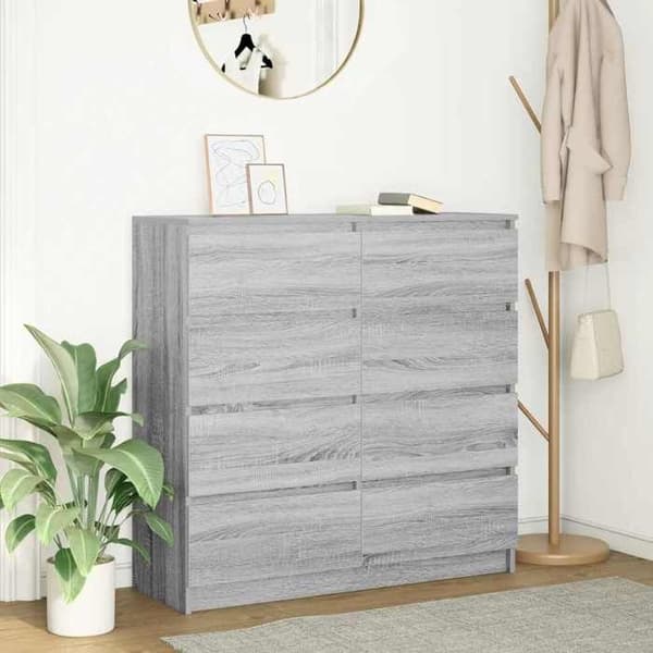 Maison Exclusive - Buffet sonoma grå 100x35x99 cm ingeniørtræ