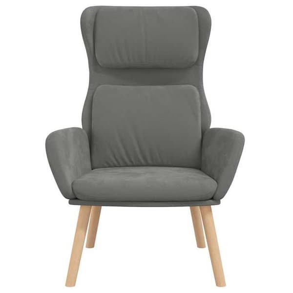 Maison Exclusive - Mörkgrå Velour Relaxstol Mörkgrå