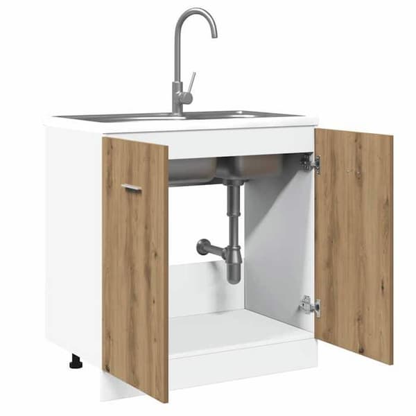 Underskabs møbel - EKSKLUSIV HUS - Lyon - 80 x 46 x 81,5 cm - Ingeniørtræ - Eg look