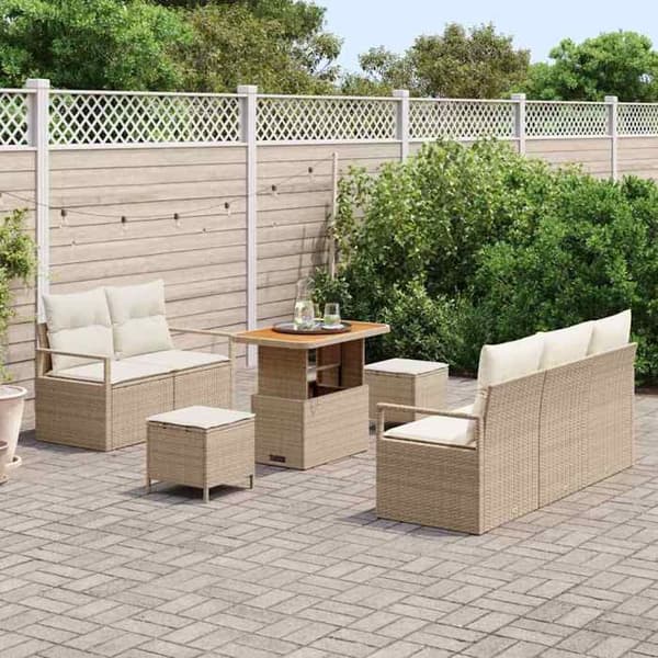 Maison Exclusive - 8-delars trädgårdsoff-set 7-sits