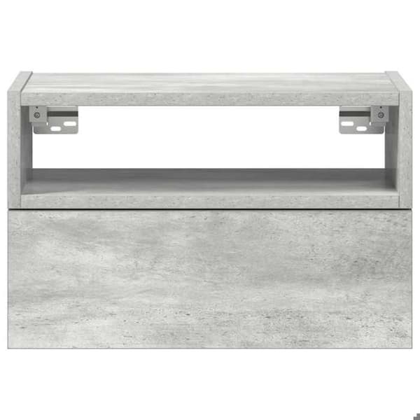 Maison Exclusive - Väggmonterade sängbord 2 st grå betong 45x26x28,5 cm
