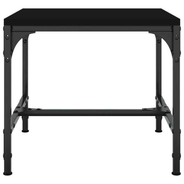 Sidebord - MAISON EXCLUSIVE - Sæt 2 stk - Sort - Ingeniørtræ - Justerbare ben Svart