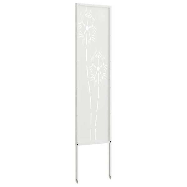 Maison Exclusive - Trädgårdsskyddsskärm Fretwork Vit 32 x 140 cm Vit