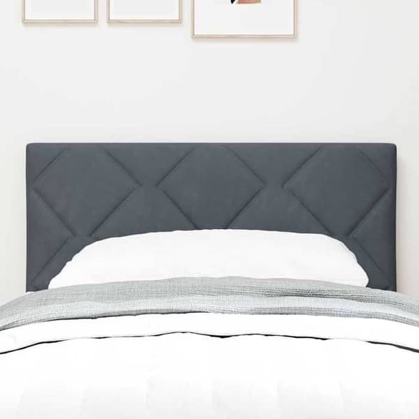 Sänggavel - EXKLUSIV HEM - Sammet - Mörkgrå - 80 cm - Inbyggd RGB LED Mörkgrå