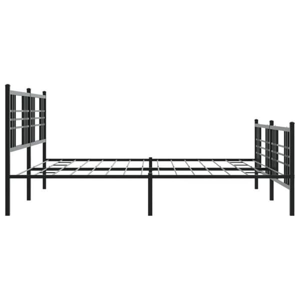 Maison Exclusive - Metal sengestel uden madras med sorte ben 193x203cm