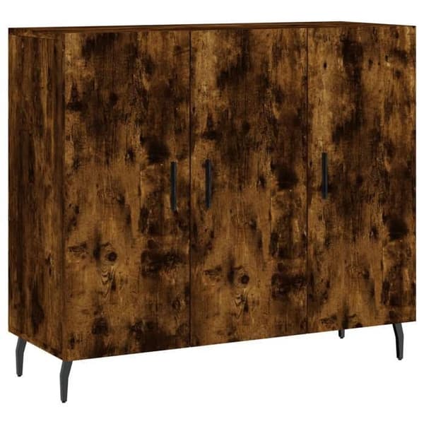 Maison Exclusive - Buffé ek rökig 90x34x80 cm ingenjörsträ