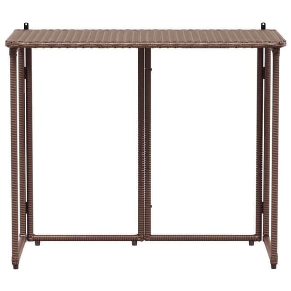 Havemøbel - EKSKLUSIVT HUS - Sammenklappelig - Brun polyrotin - 90x51x75 cm - Stålramme brun