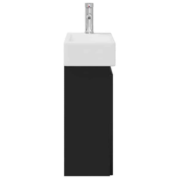 Maison Exclusive - Badeværelsesmøbel med sort vandhane 45,5 x 22,5 x 84 cm