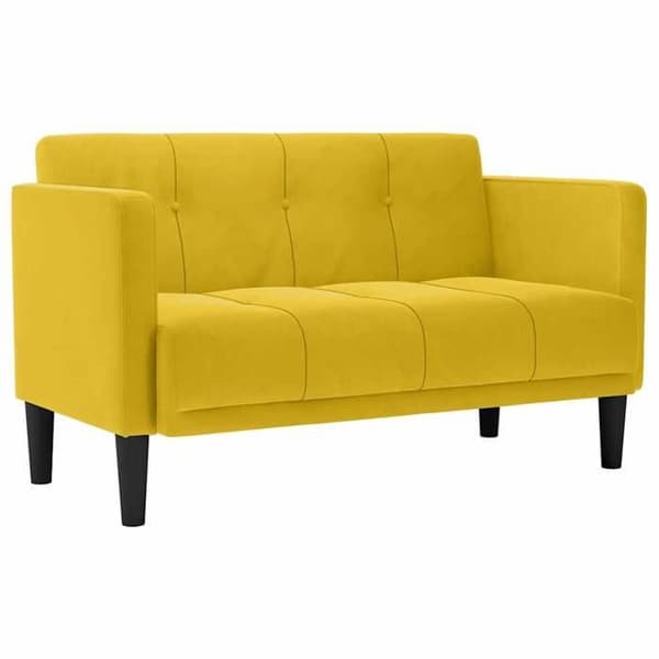 Maison Exclusive - Keltainen 2-paikkainen sohva 111 cm Sametti
