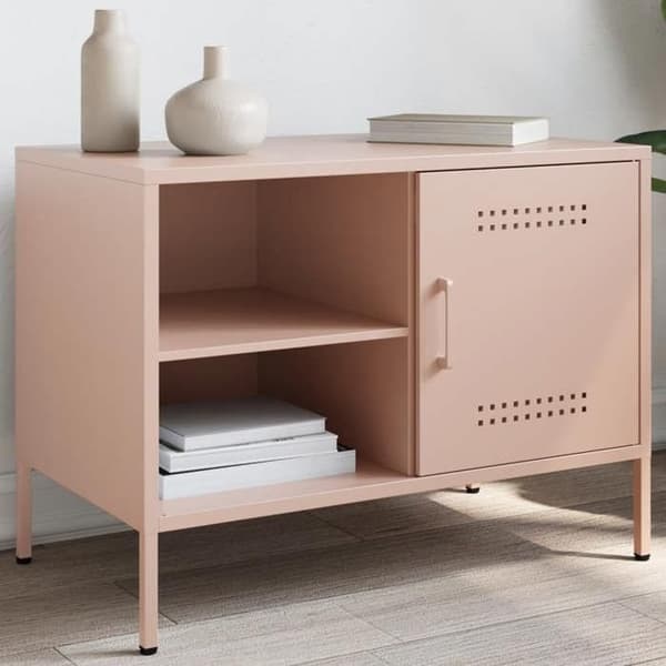Maison Exclusive - TV-møbel rosa 68x39x50,5 cm stål