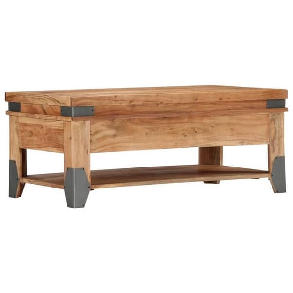 Maison Exclusive - Sofabord 110x52x45 cm Solid akacietræ naturlig träfärg