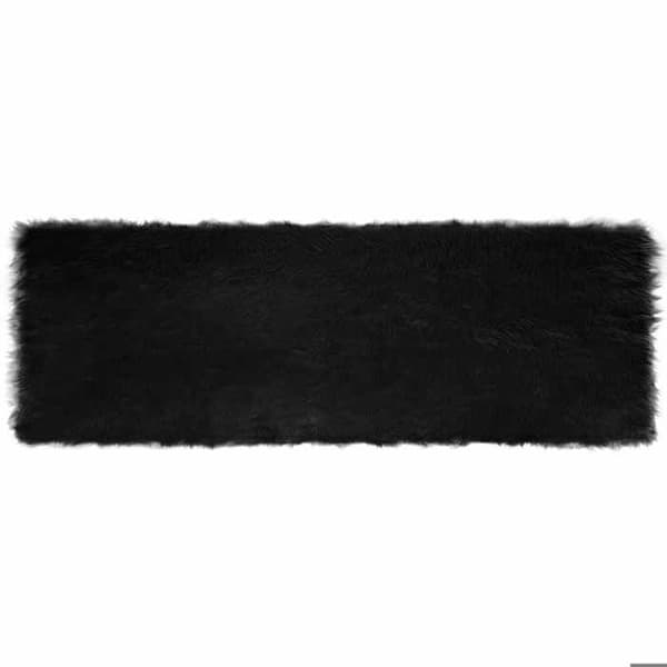 Maison Exclusive - Väärennetty TAFALLA Matto Musta 80 x 250 cm Polyesteri