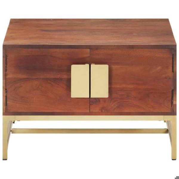 Maison Exclusive - Låg bord Brun honung 67x67x45 cm Solid akaciaträ