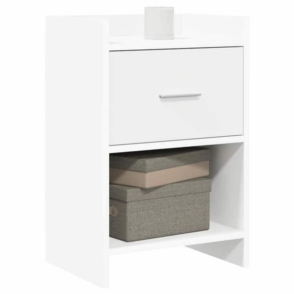 Maison Exclusive - Natborde Hvid 40 x 30 x 60 cm Ingeniørtræ Vit