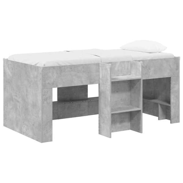 Maison Exclusive - Høj Sengramme til Børn Grå Beton 80 x 160 cm