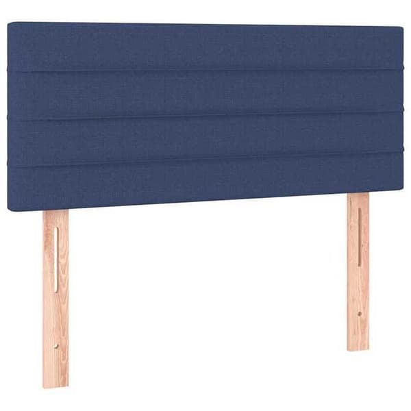 Maison Exclusive - Sengestel med springmadras Blå 90x200 cm Stof
