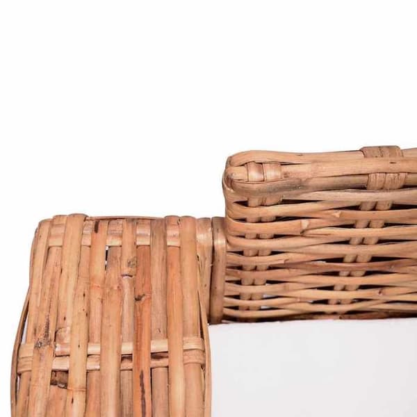 Maison Exclusive - Soffa 3-sits Rottning naturlig Krämvit (kuddar)