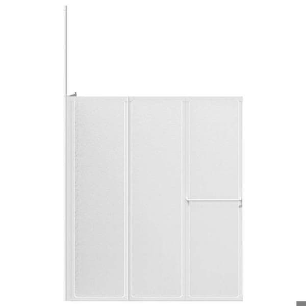 Maison Exclusive - L-formet badekar med 4 foldbare paneler 70x120x137 cm Vit