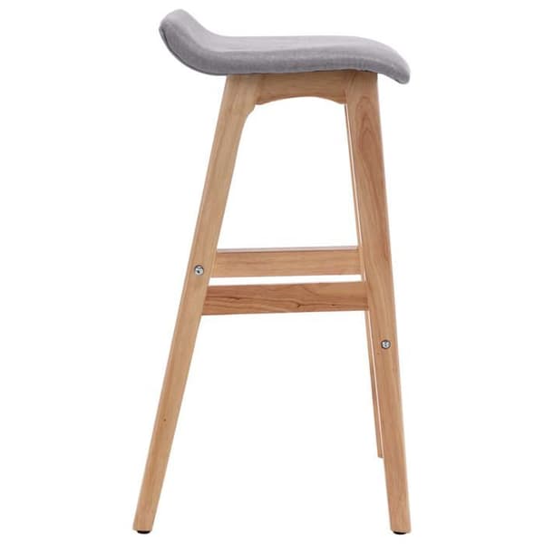 Maison Exclusive - Barstolar set om 2 ljusgrå tyg ljusgrått