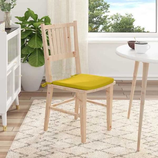 Sittkuddar - EXKLUSIVT HEM - Set om 4 - Gul sammet - 40 x 40 x 3 cm - Avtagbara Gul