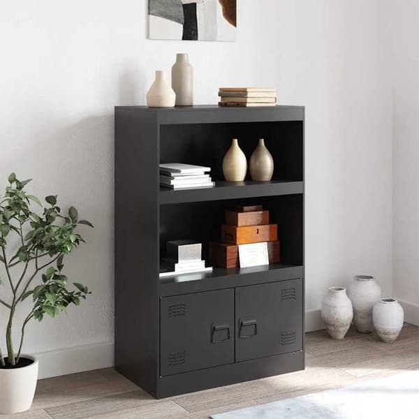 Maison Exclusive - Svart buffé 67x39x107 cm stål