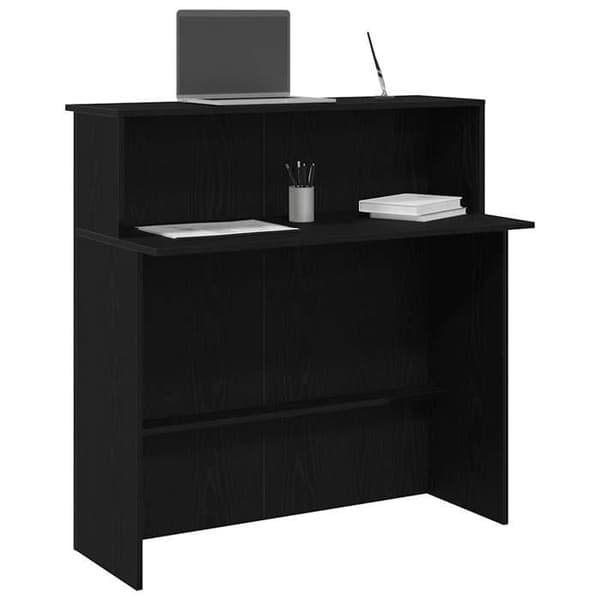 Maison Exclusive - Sort receptionsbord 100x50x103,5 cm i ingeniørtræ