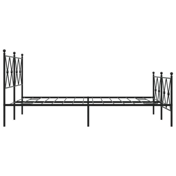 Sengestel - EKSKLUSIV HUS - 137 x 190 cm - Stål - Sort - Lamelseng Svart
