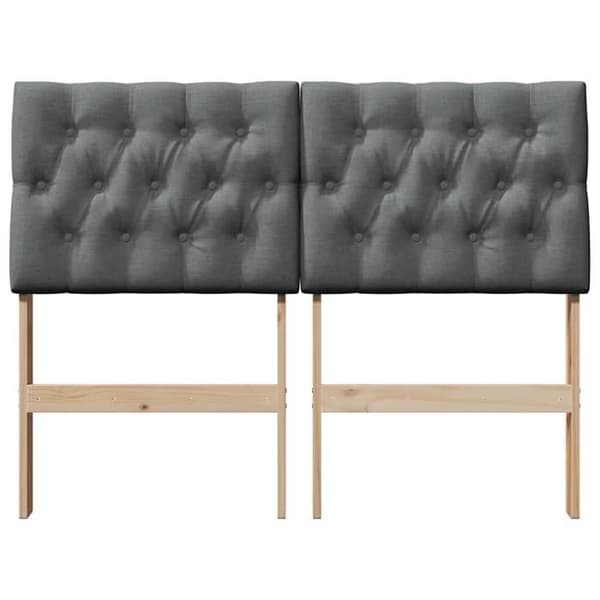 Maison Exclusive - Mörkgrå stoppad sänggavel 120 cm Massivt trä