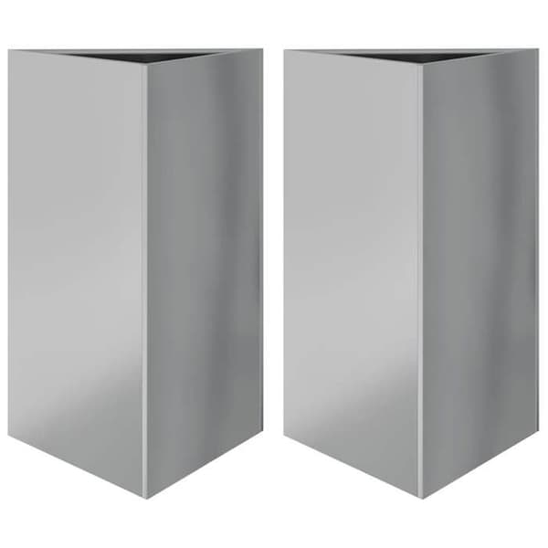 Maison Exclusive - 2 st triangulära krukor 50x43x75 cm i galvaniserat stål