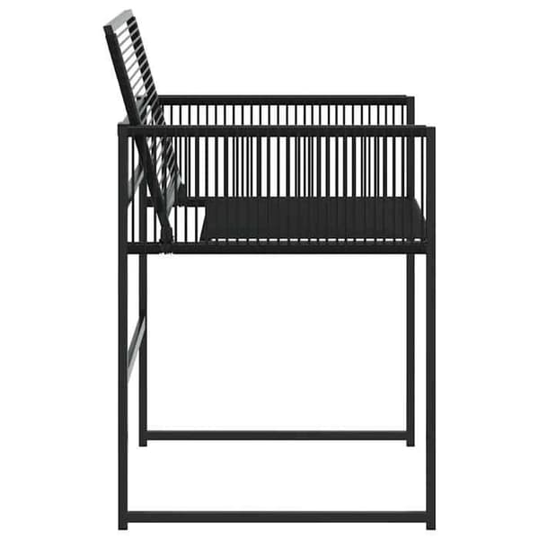 Maison Exclusive - Trädgårdsstolar set om 4 svart flätad resin Svart
