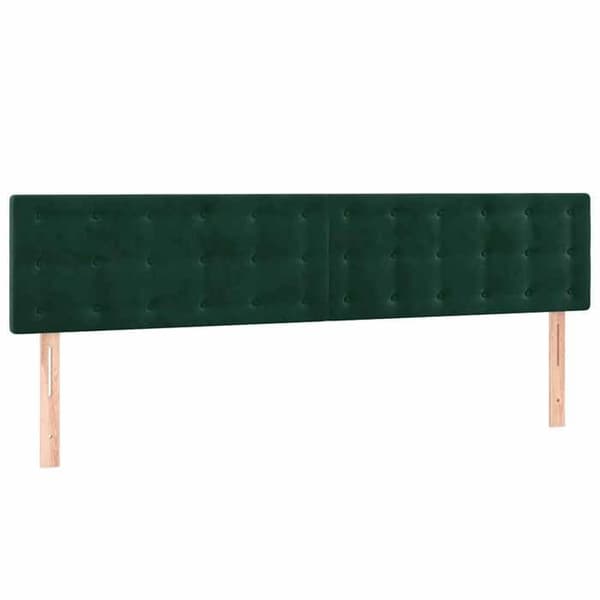 Maison Exclusive - LED-päätyvihreä 200x5x78/88 cm Sametti Mörkgrön