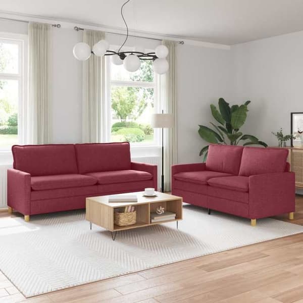 Maison Exclusive - Sæt af 2 sofaer Bordeaux Stof