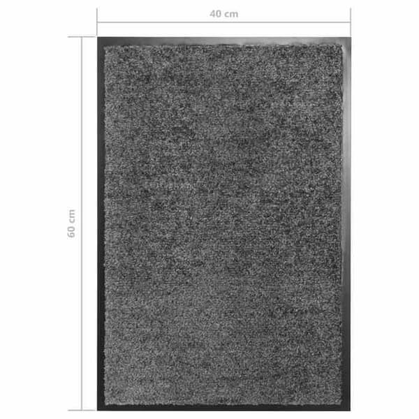 Maison Exclusive - Vaskbar dørmåtte Antracit 40x60 cm